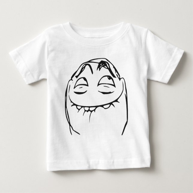 Camiseta Cara de riso Meme cómico da raiva de PFFTCH (Frente)