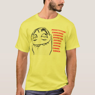 Camiseta Cara de riso Meme cómico da raiva de PFFTCH