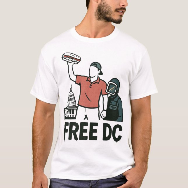 Camiseta Cara De Sanduíche Do Dc Cara De Sanduíche Grátis D (Frente)