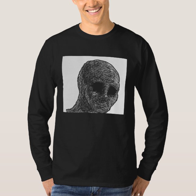 Camiseta Cara de Sentimentos Wojak Meme Doomer  1 (Frente)