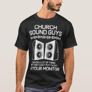 Camiseta Cara de som da Igreja do Engenheiro de áudio do si