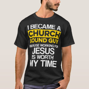 Camiseta Cara de som da Igreja Engenheiro técnico de áudi