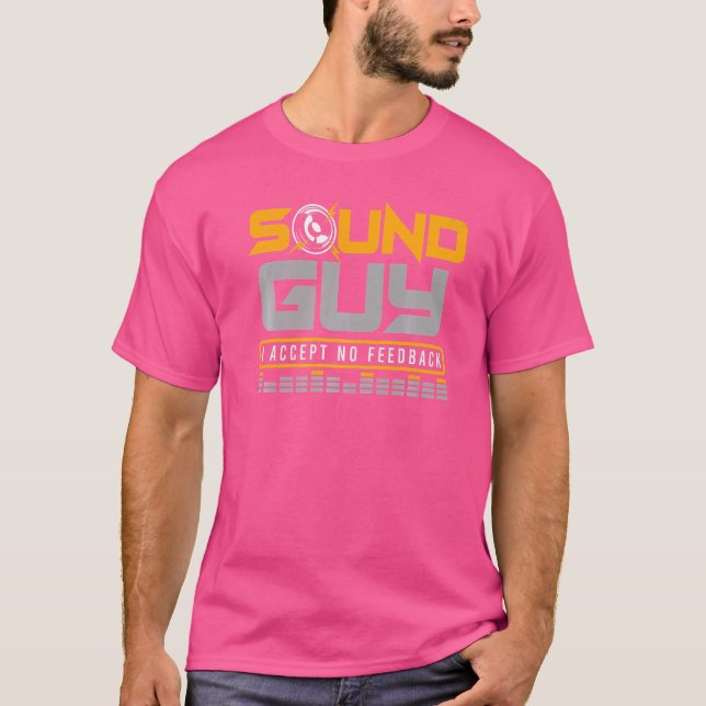 Camiseta Cara de som Não aceito comentários para Eng. de áu (Frente)