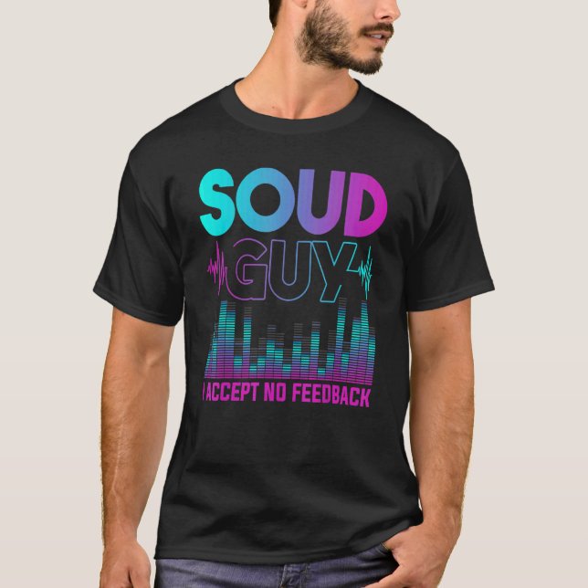 Camiseta Cara de som Não há combinação de Engenheiro de áud (Frente)