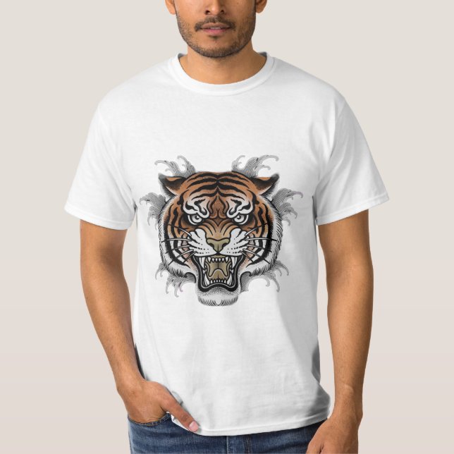 camiseta cara de tigre (Frente)