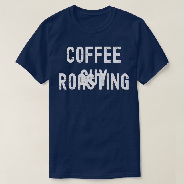 Camiseta Cara de torrefação de café com sobra de café (Frente do Design)