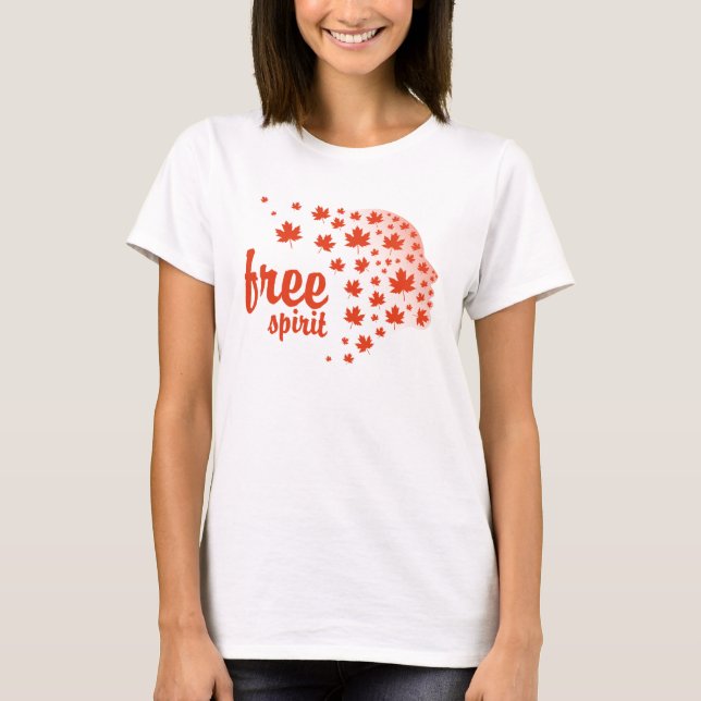Camiseta Cara del espíritu libre, otoño (Frente)