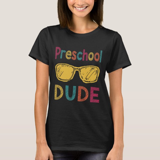 Camiseta Cara Divertido De Volta À Pré-Escola De Presentes  (Frente)