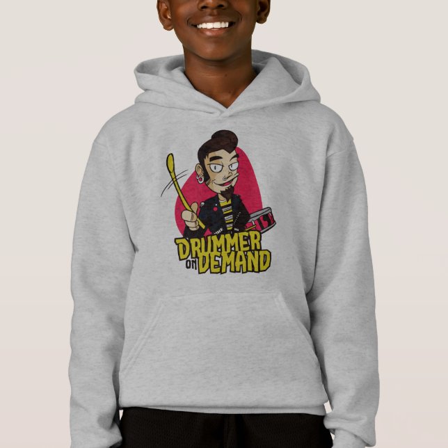 Camiseta Cara do Baterista com Design de Palhetas (Frente)