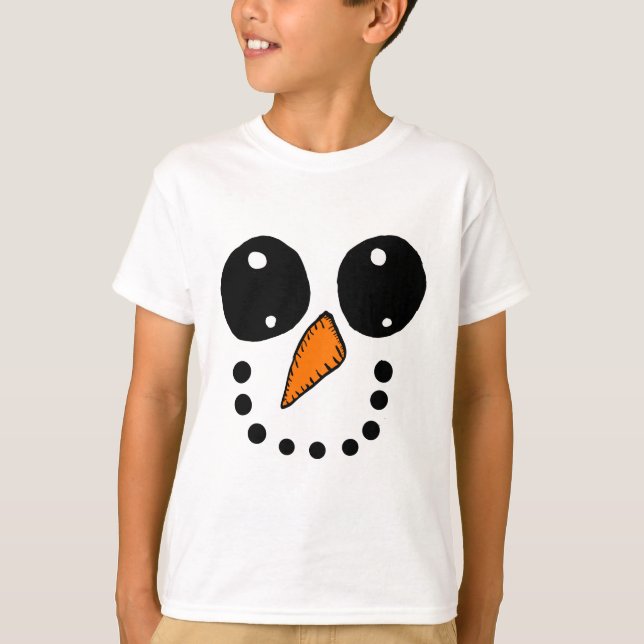 Camiseta Cara do boneco de neve (Frente)