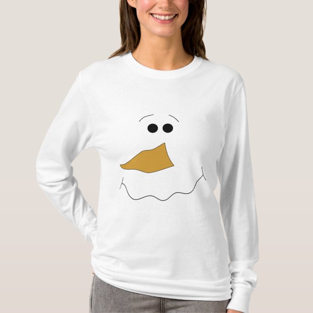 Camiseta Cara do boneco de neve (Frente)