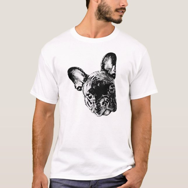 Camiseta Cara do buldogue francês (Frente)