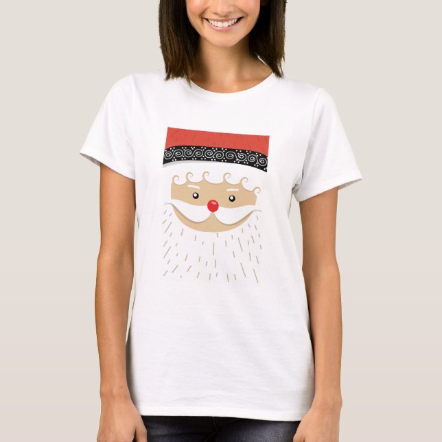 Camiseta cara do Papai Noel (Frente)