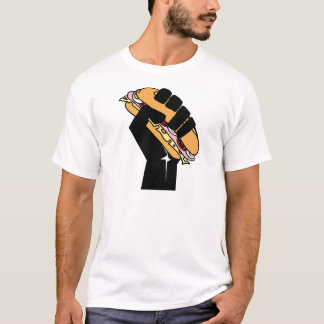 Camiseta Cara do Sanduíche Hoagie Resistir Punho Anti Trump
