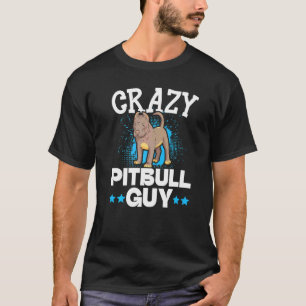 Camiseta Cara Doido de Pitbull Homem Cão Dono de Cachorro