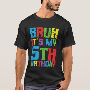 Camiseta Cara, é meu aniversário 5 anos Mestre Construtor 5