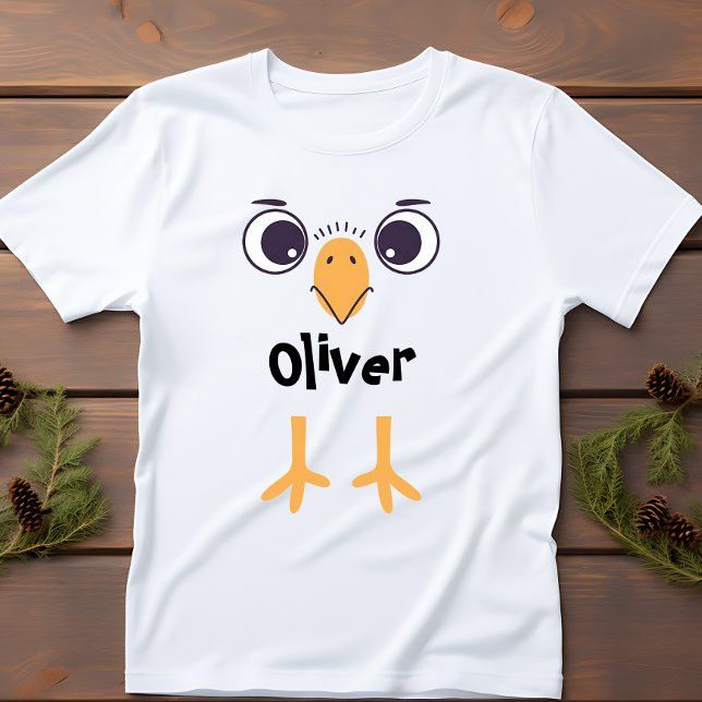 Camiseta Cara e Pernas de Pássaro Engraçado (Criador carregado)