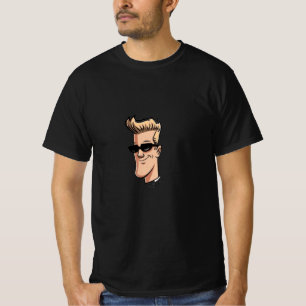 Camiseta Cara engraçada de desenho animado retrô musculoso