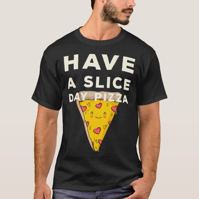 Camiseta Cara Engraçada De Entrega De Pizza Tem Uma Pizza D (Frente)