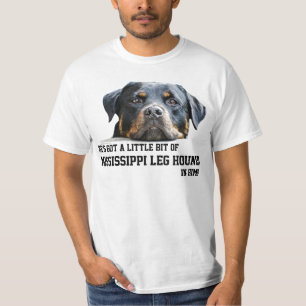 Camiseta Cara engraçada do cão de Rottweiler do cão do p