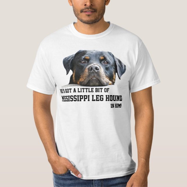 Camiseta Cara engraçada do cão de Rottweiler do cão do pé (Frente)
