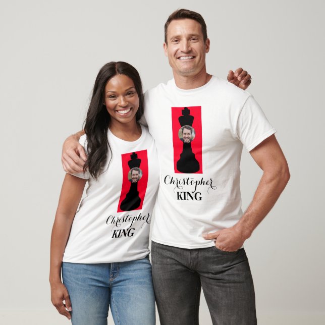 Camiseta Cara engraçada peça de xadrez (Unissex)
