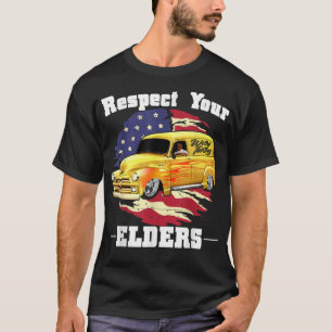 Camiseta Cara Engraçado do Carro - Respeite o Painel Clássi