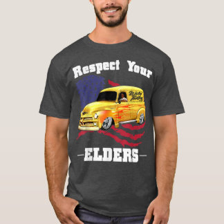 Camiseta Cara Engraçado do Carro - Respeite o Painel Clássi