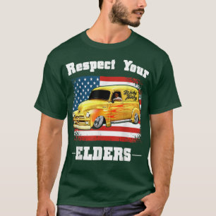 Camiseta Cara Engraçado do Carro - Respeite o Painel Clássi