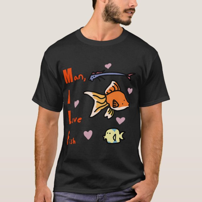 Camiseta Cara, Eu Amo Peixe (Frente)