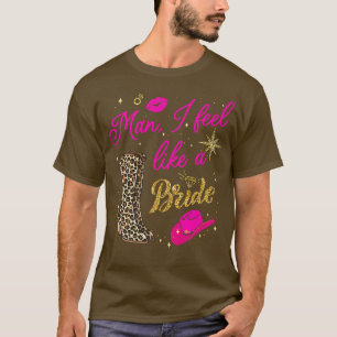 Camiseta Cara, eu me sinto como um retrato noivo do Cowboy