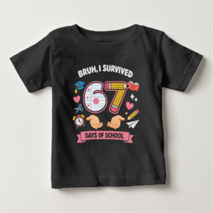 Camiseta Cara, eu sobrevivi 67 dias de aula