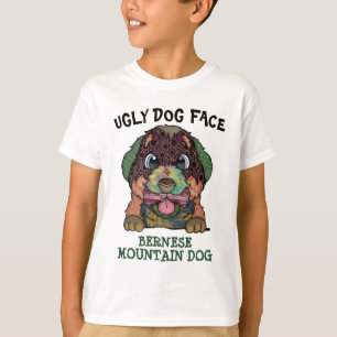 Camiseta Cara feia do Cachorro da Montanha Bernês Única
