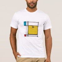 camiseta cara feliz piet mondrian