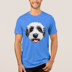 Camiseta Cara feliz Sheepadoodle BW-2