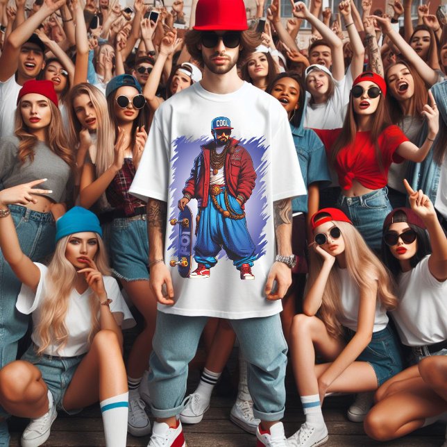 Camiseta Cara Hiphoper com skate (HipHopper)