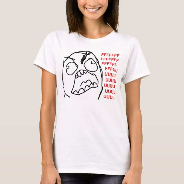 Camiseta Cara irritada Meme da raiva de Fuu Fuuu da cara da (Frente)