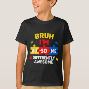 Camiseta Cara legal conscientização do autismo menino engra