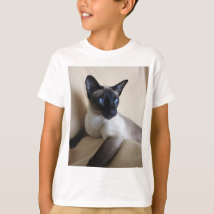Camiseta Cara lindo do gato Siamese