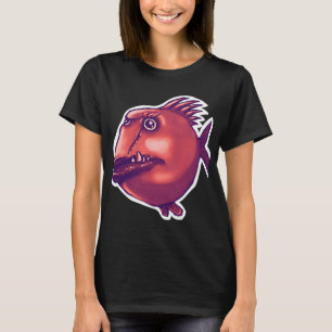 Camiseta cara mau ugly fish desenho animado engraçado