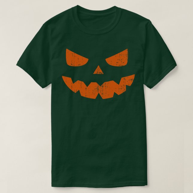 Camiseta Cara mimada de Lanterna de abóbora de halloween (Frente do Design)