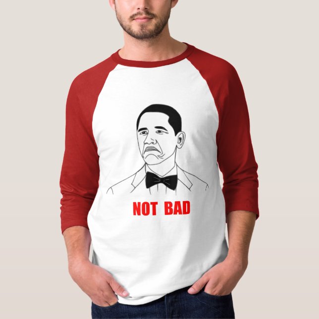 Camiseta Cara nao má Meme da raiva de Barack Obama (Frente)