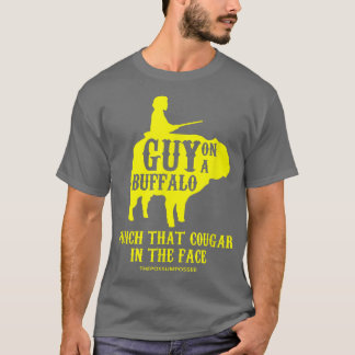 Camiseta Cara num Búfalo que Cougar na Cara 