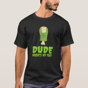 Camiseta Cara, onde está minha perna de zombie engraçada me