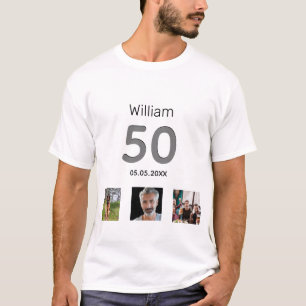Camiseta cara personalizada de fotografia festa de aniversá