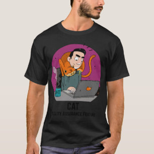 Camiseta Cara rosa com o seu gato CAT Quality Assurance Fea