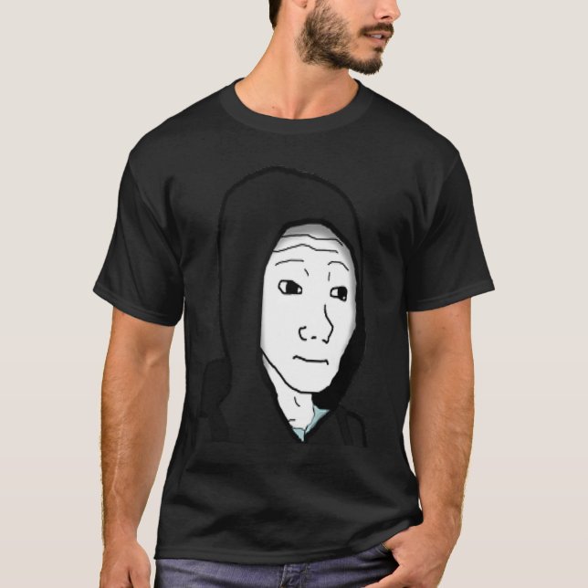 Camiseta Cara Sentimental Wojak Meme Doomer  1 (Frente)