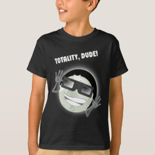 Camiseta Cara Totalidade do Eclipse Solar Cara
