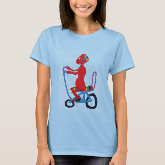 Camiseta Cara Vermelha Na Bicicleta