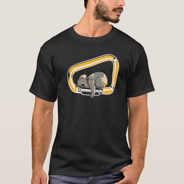 Camiseta Carabineiro De Koala, Subindo Para Bouldering Anim (Frente)